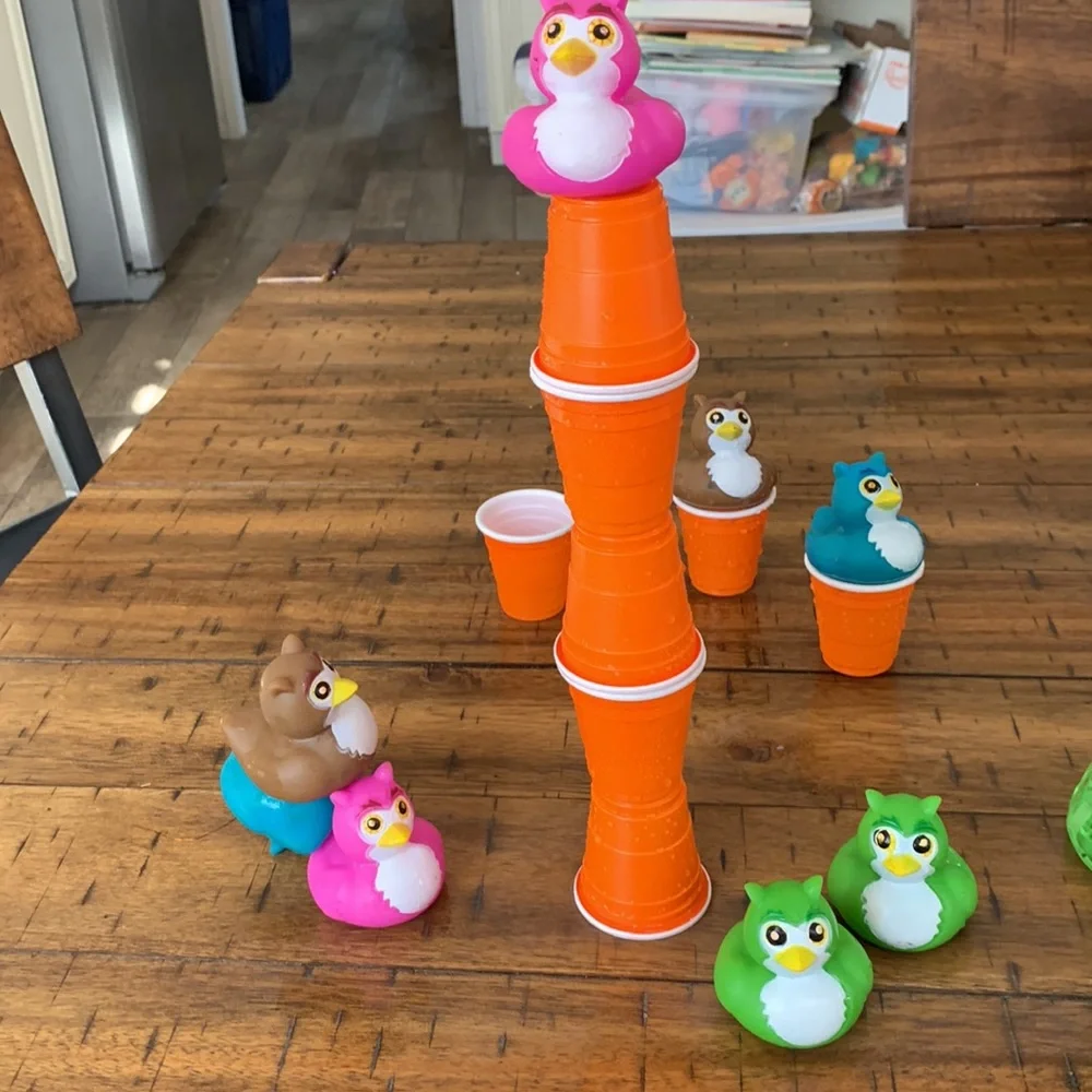 Owls and Cups with Water Bottle Sensory Bag